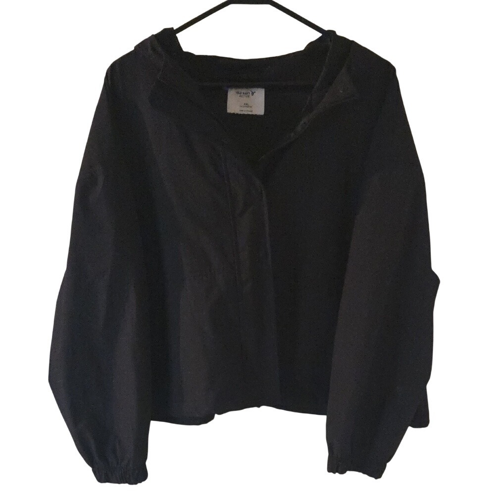Old Navy Women's Balck Sporty‎ Hooded Water Resistant Plus Size Jacket. Sz XXL
